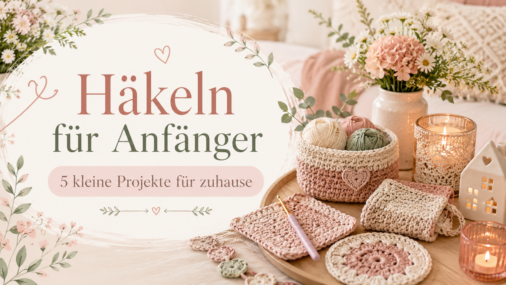 Häkeln für Anfänger: 5 kleine Projekte für zuhause