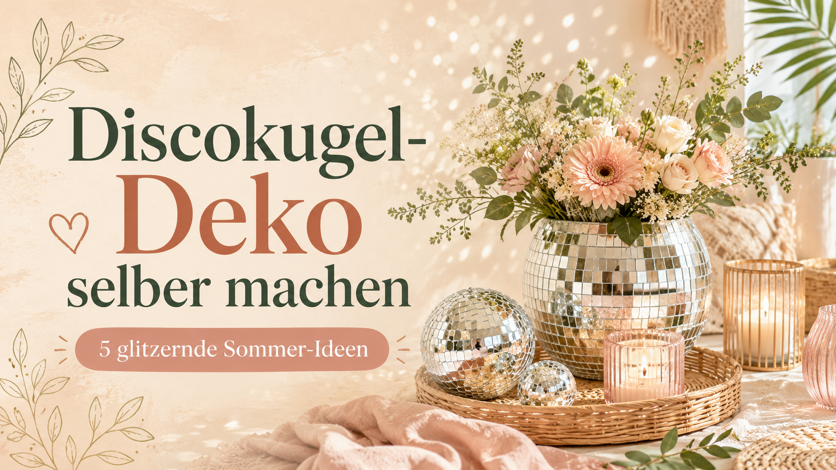Discokugel Deko selber machen: 5 glitzernde Sommer-Ideen für dein Zuhause