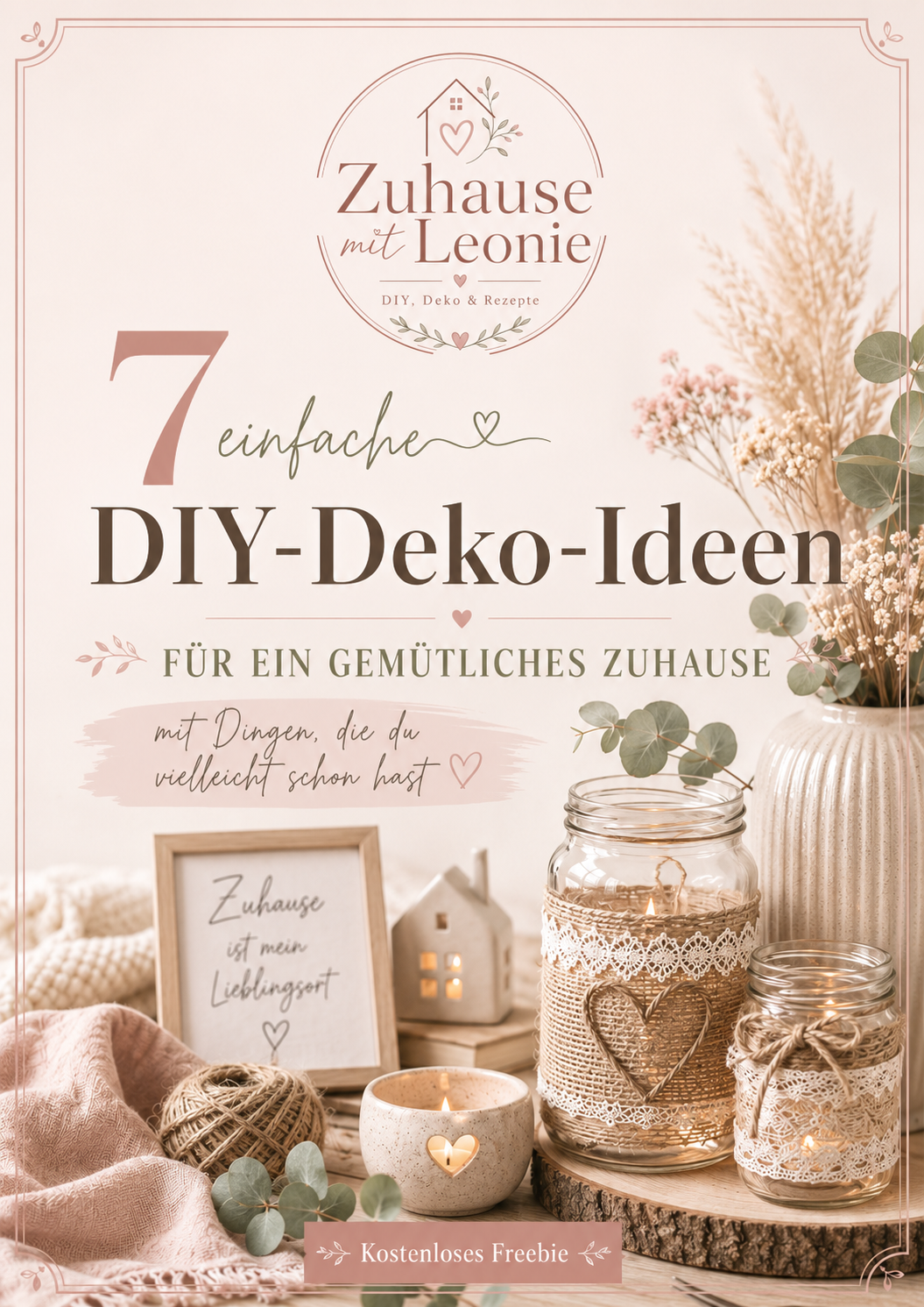Kostenloses Freebie: 7 einfache DIY-Deko-Ideen für ein gemütliches Zuhause