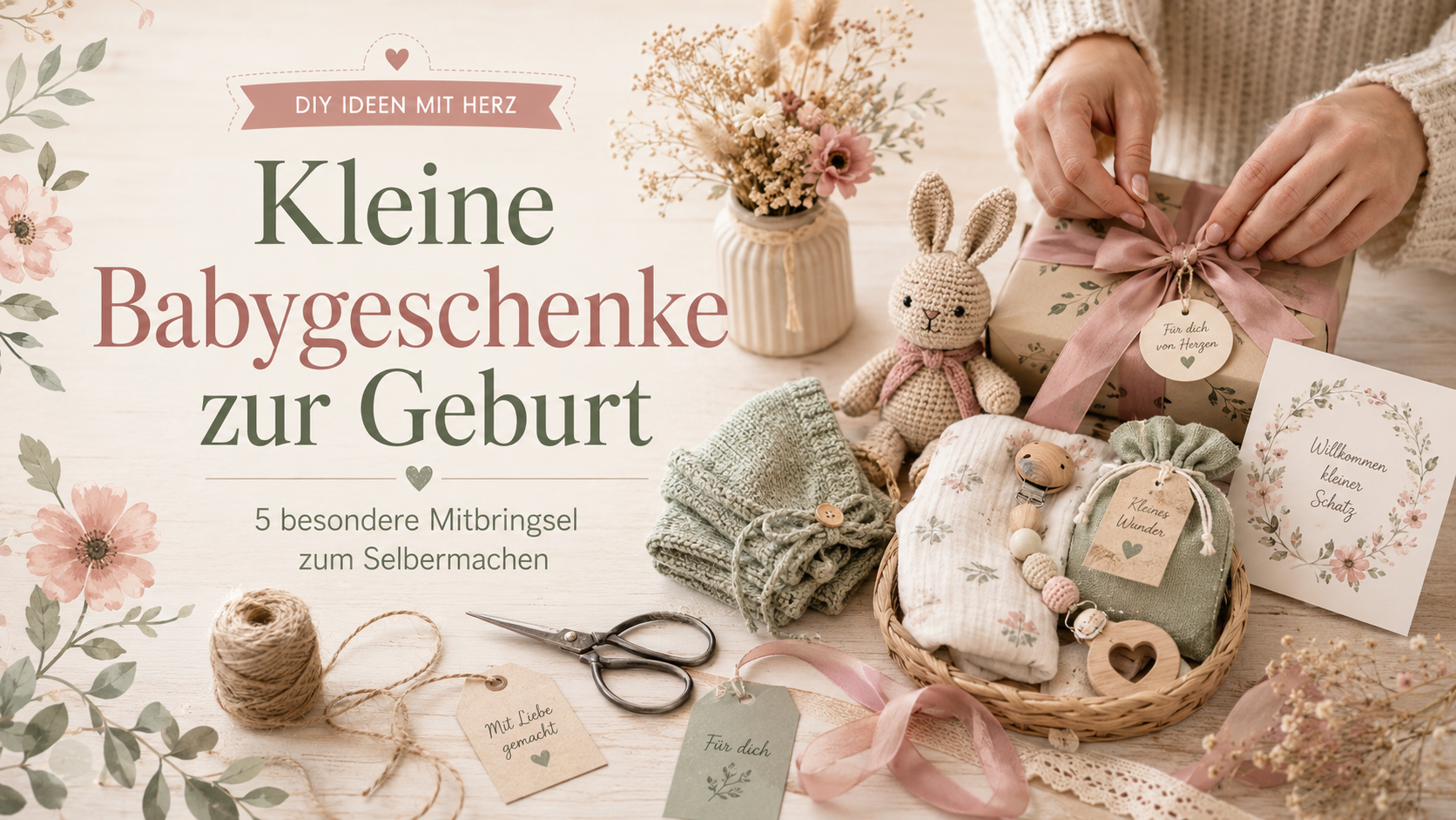 Babygeschenke zur Geburt: 5 liebevolle DIY-Ideen mit Herz