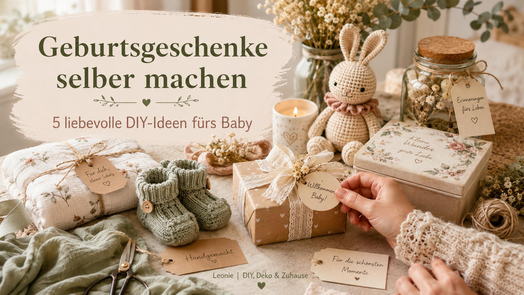 Geburtsgeschenke selber machen: 5 liebevolle DIY-Ideen fürs Baby
