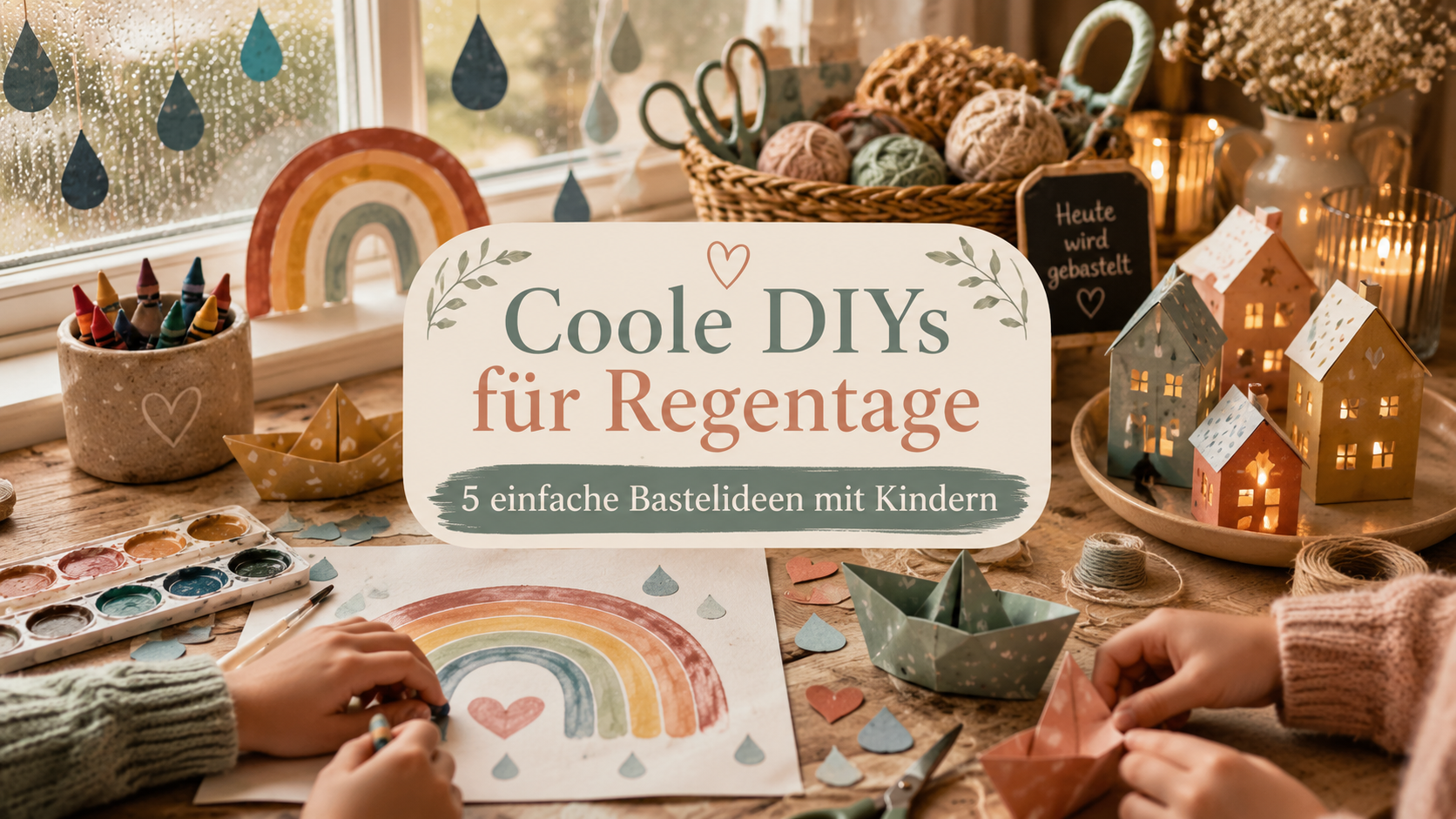 DIYs für Regentage: 5 einfache Bastelideen mit Kindern für zuhause