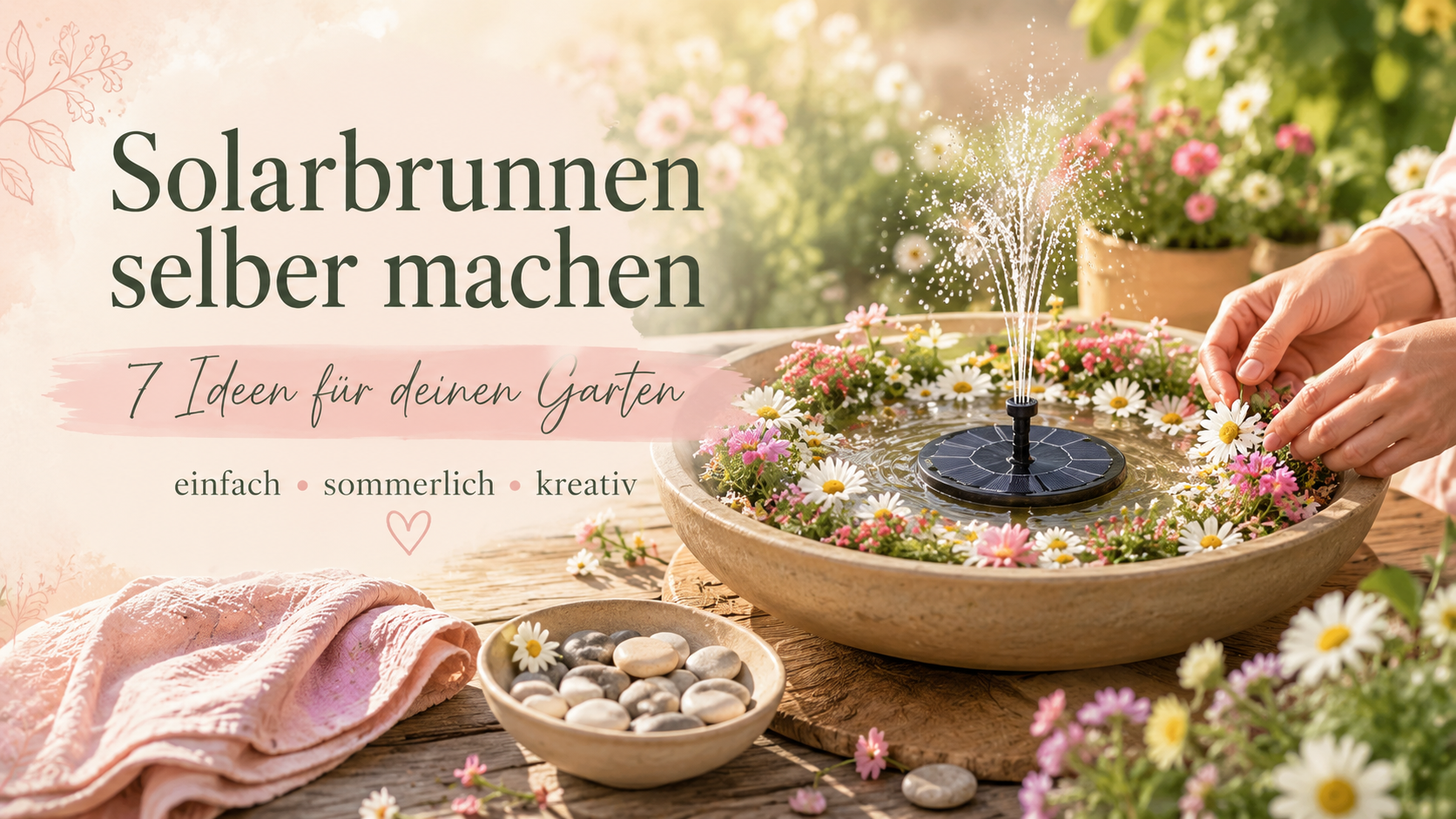 Solarbrunnen selber machen: 7 Ideen für deinen Garten