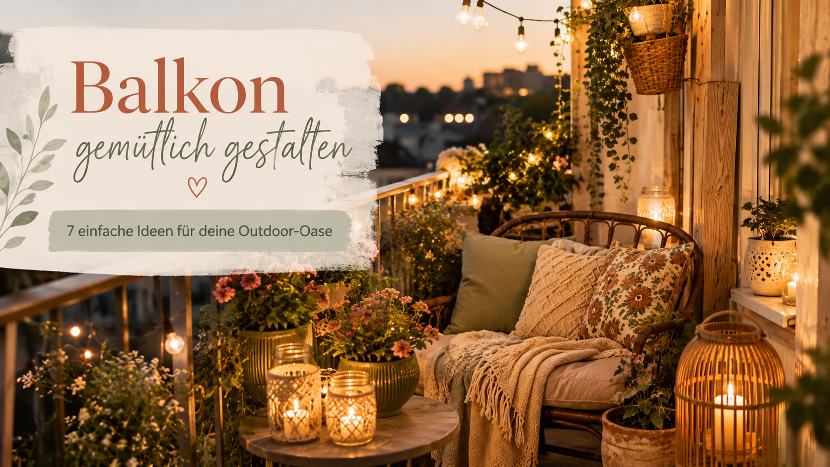 Balkon gemütlich gestalten: 7 einfache Ideen für deine kleine Outdoor-Oase