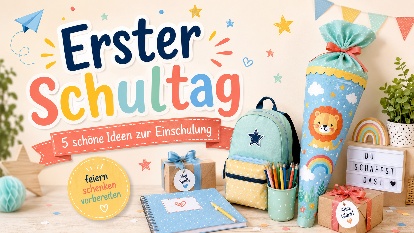 Einschulung Ideen: 5 schöne Ideen für den ersten Schultag