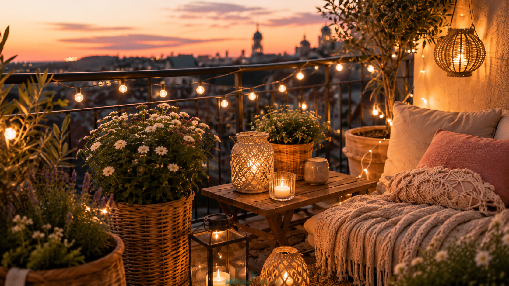 Gemütliche Balkon- und Outdoor-Inspiration