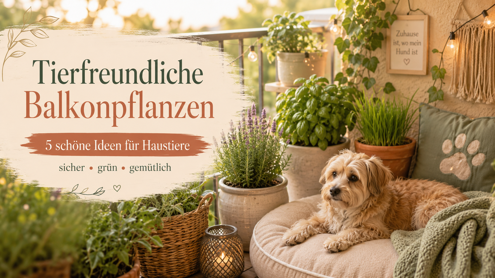 Tierfreundliche Balkonpflanzen: 5 schöne Ideen für Haustiere