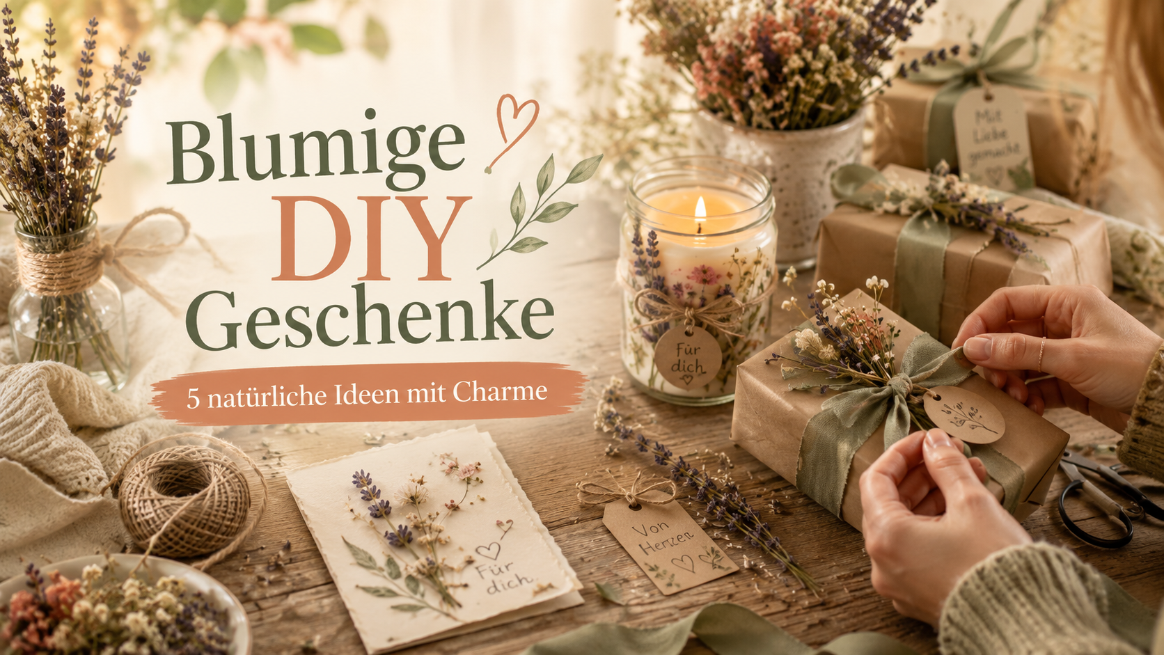 Blumige DIY Geschenke: 5 natürliche Ideen mit Charme