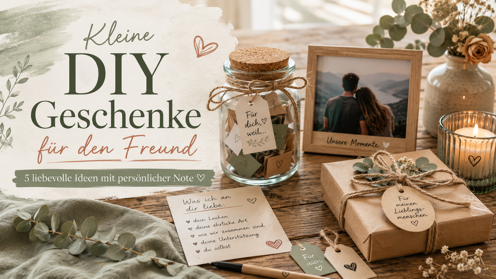 DIY Geschenke für den Freund: 5 kleine Ideen mit persönlicher Note