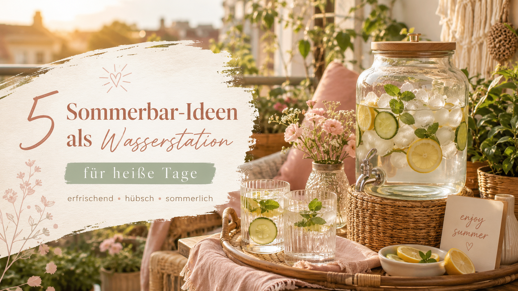 Sommerbar Wasserstation: 5 erfrischende Ideen für heiße Tage