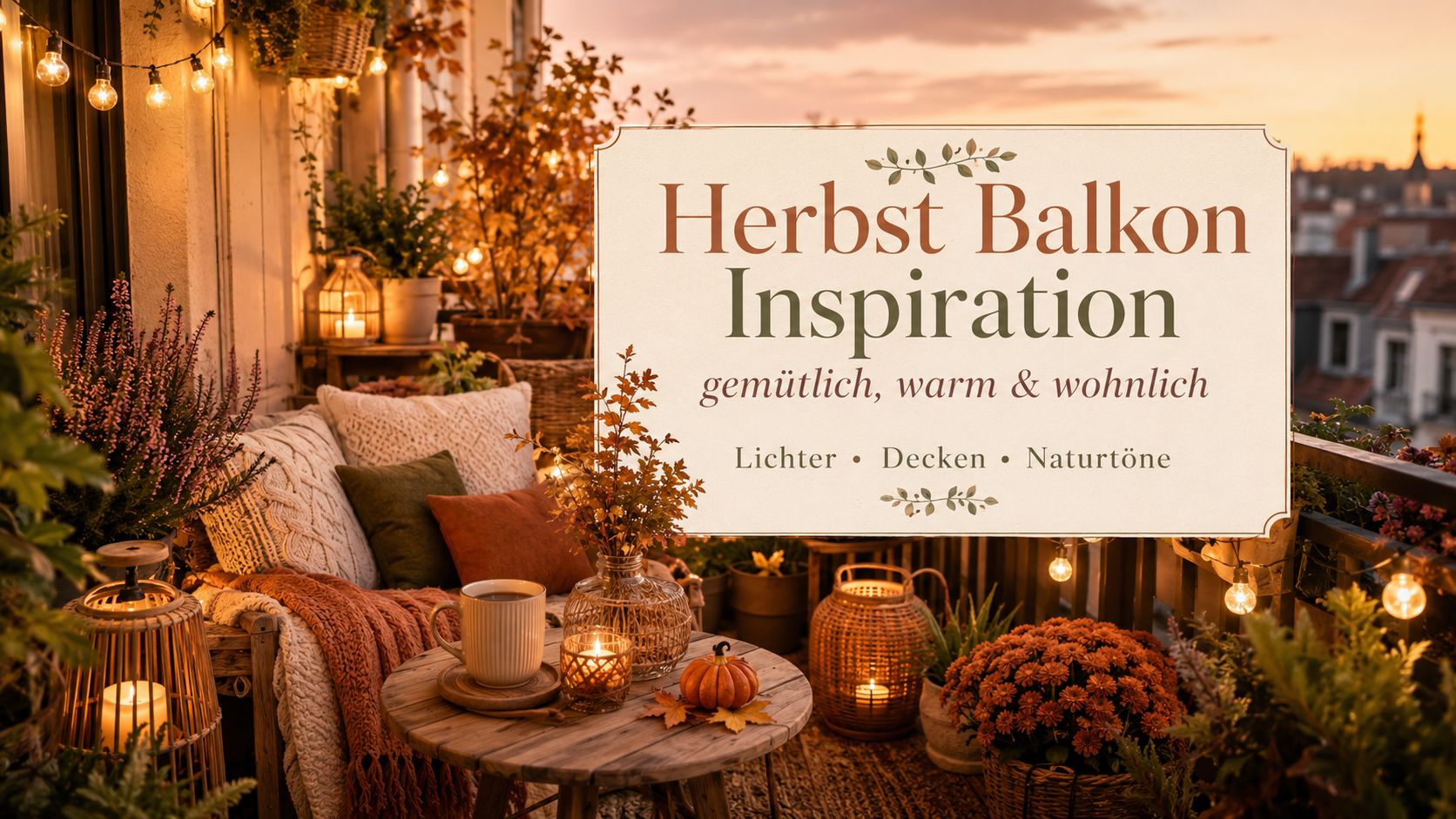 Herbst Balkon Inspiration: 5 gemütliche Ideen für deinen Balkon