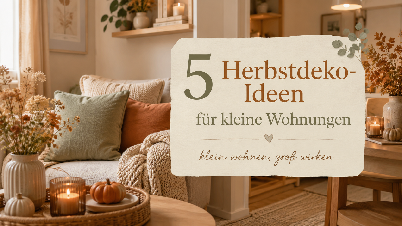 Herbstdeko kleine Wohnung: 5 gemütliche Ideen mit wenig Platz