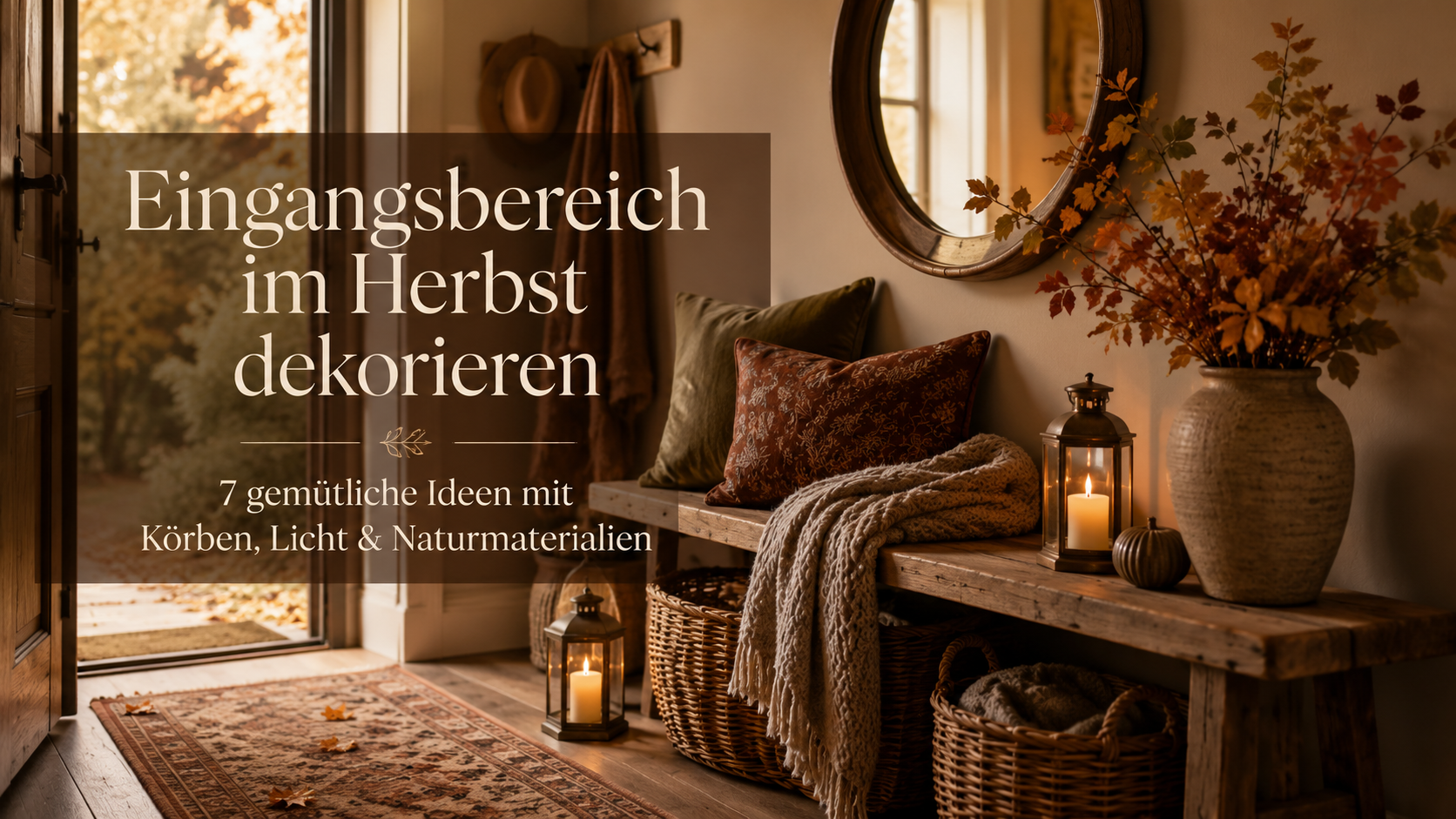 Eingangsbereich im Herbst dekorieren: 7 gemütliche Ideen
