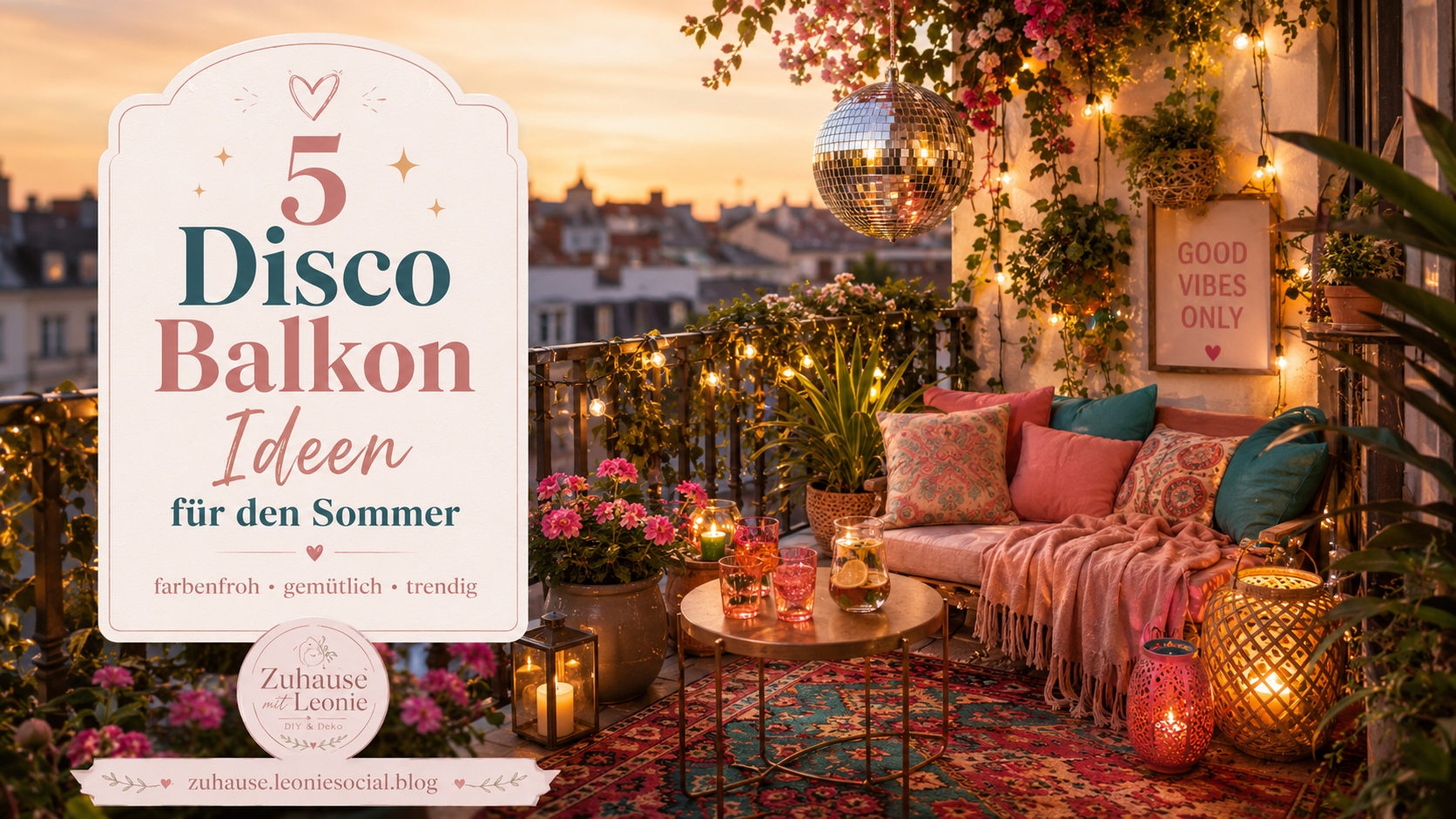 Disco Balkon Ideen: 5 farbenfrohe Sommerideen für deinen Balkon