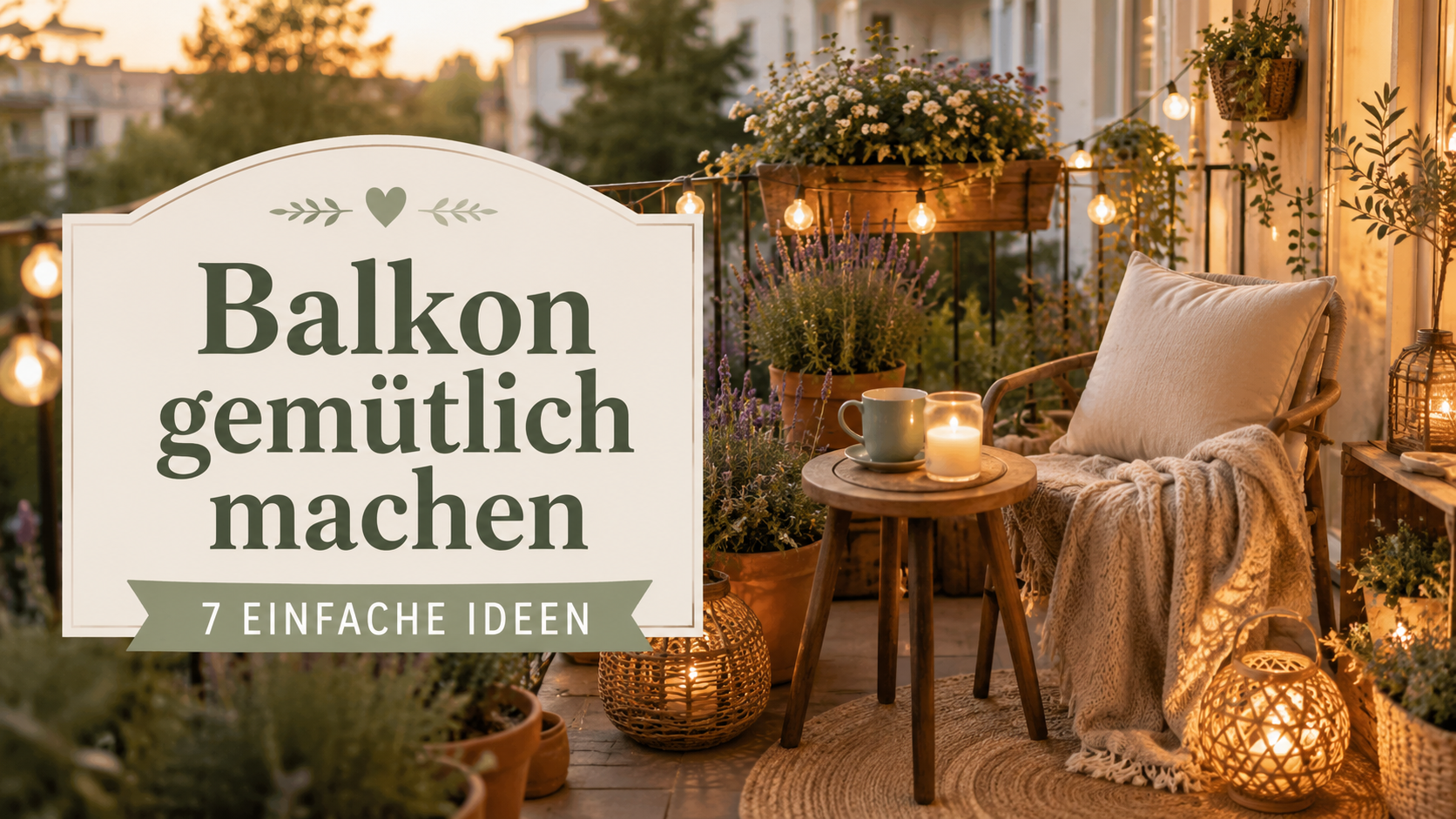 Balkon gemütlich machen: 7 einfache Ideen für deine Wohlfühloase