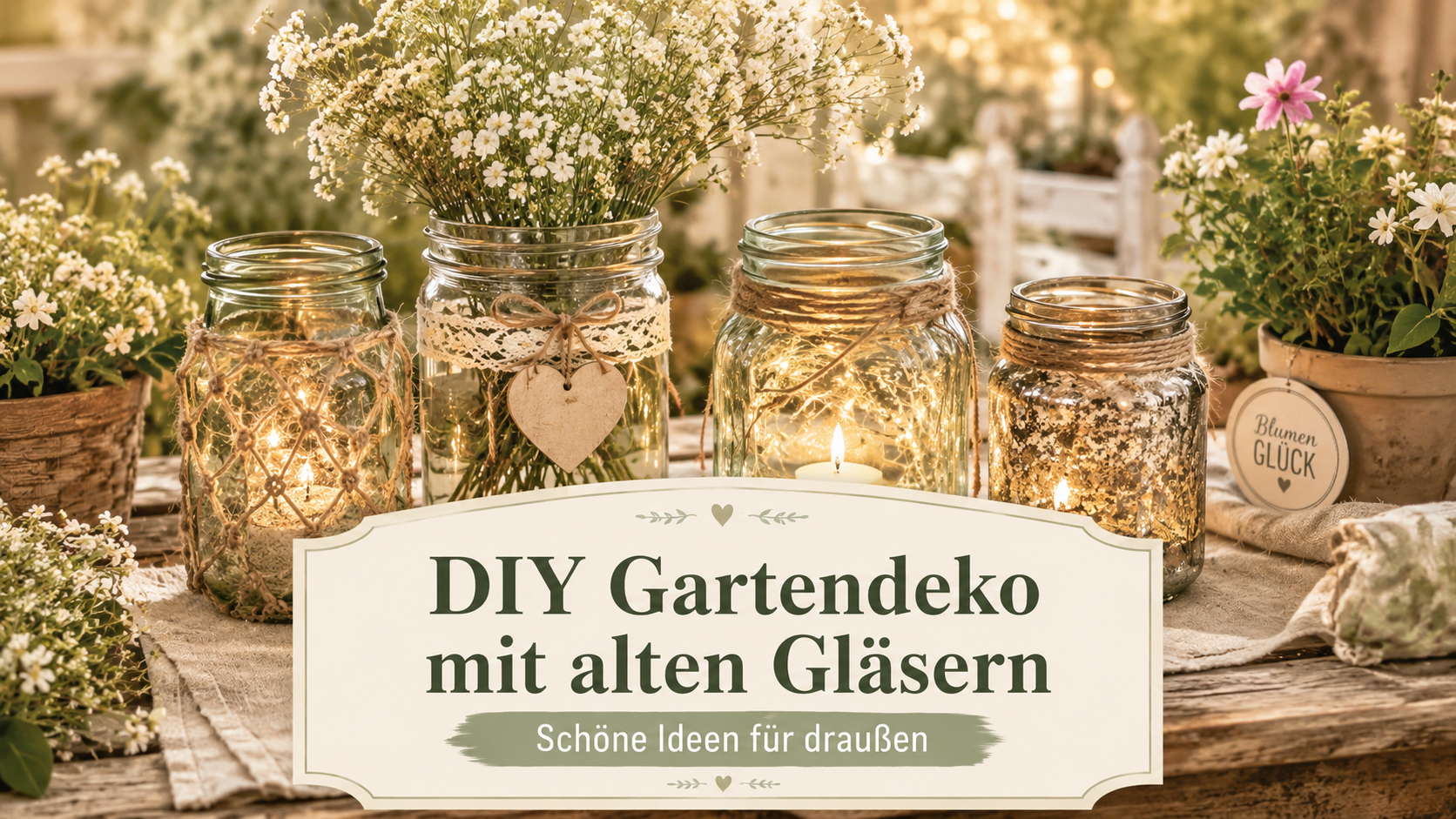 DIY Gartendeko mit alten Gläsern: Schritt-für-Schritt-Ideen für draußen