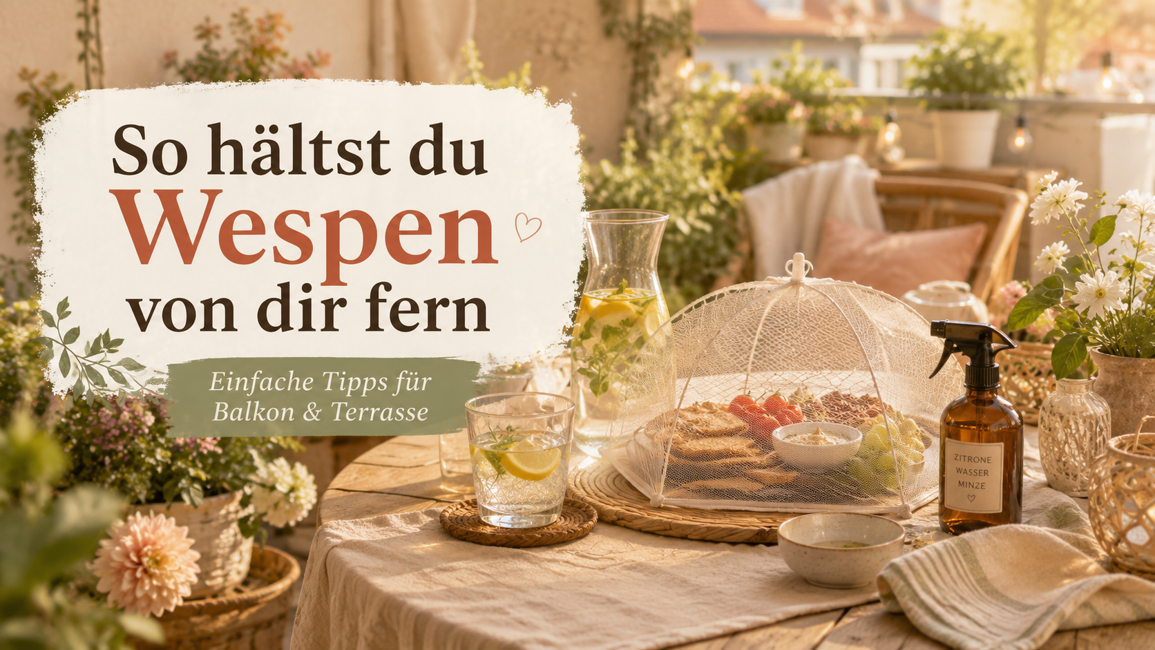 Wespen fernhalten Balkon: einfache Tipps für entspannte Sommertage