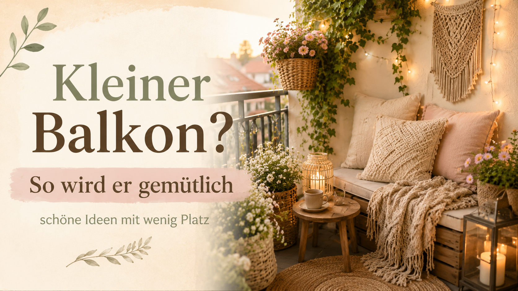 Kleiner Balkon gemütlich: 7 Ideen für wenig Platz