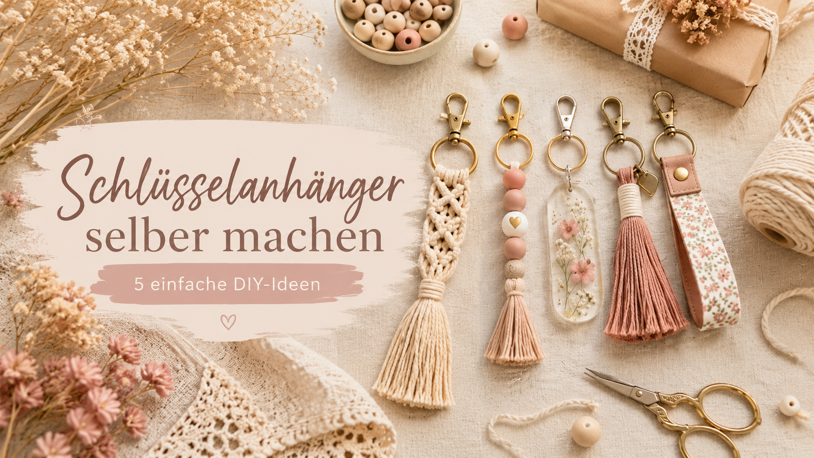 Schlüsselanhänger selber machen: 5 einfache DIY-Ideen