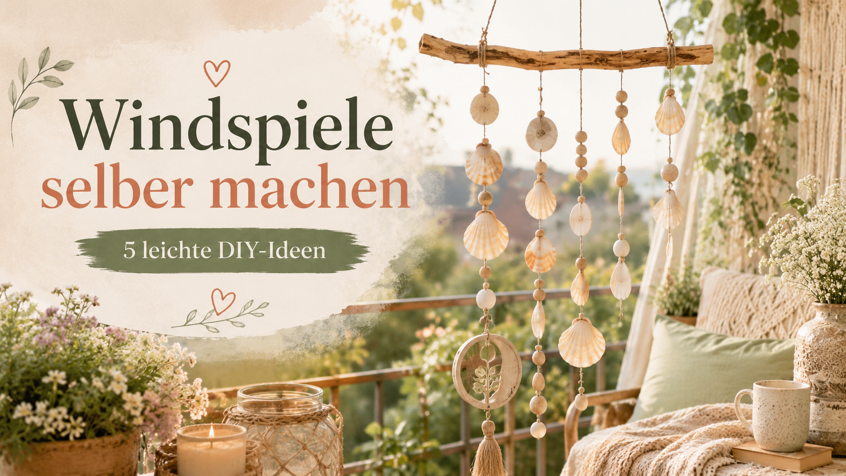 Windspiele selber machen: 5 leichte DIY-Ideen für Balkon, Garten & Sommerabende