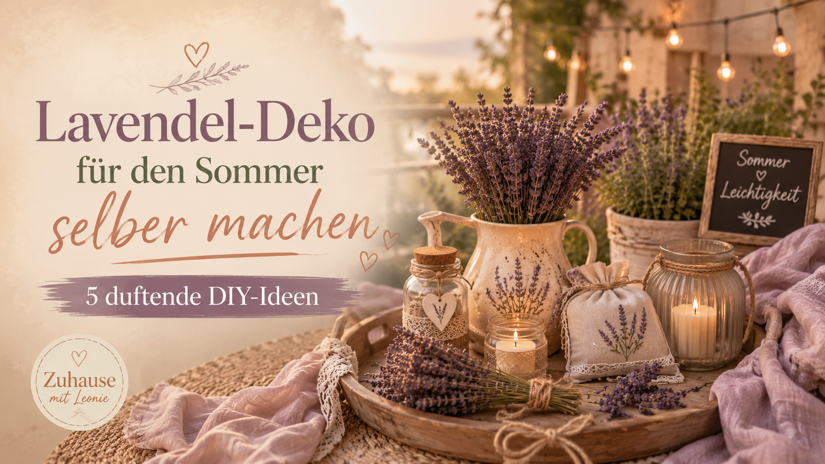 Lavendel-Deko selber machen: 5 duftende DIY-Ideen für den Sommer