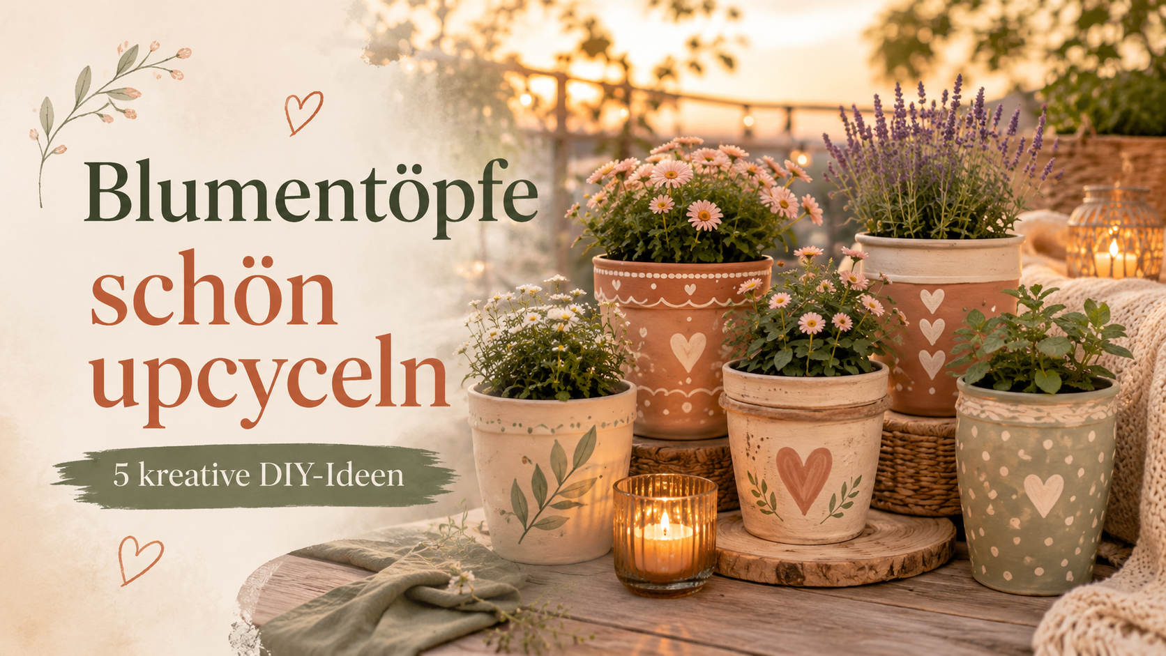 Blumentöpfe upcyceln: 5 kreative DIY-Ideen für Balkon, Garten & Zuhause