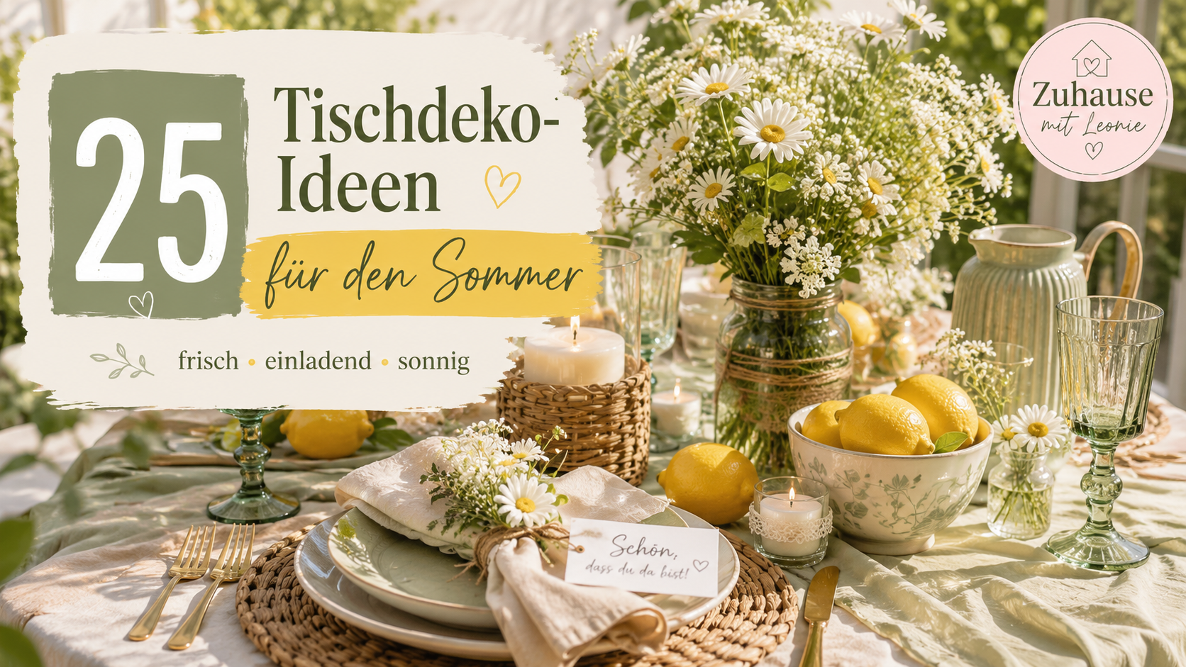 Tischdeko-Ideen Sommer: 25 einfache Ideen für deinen Sommertisch