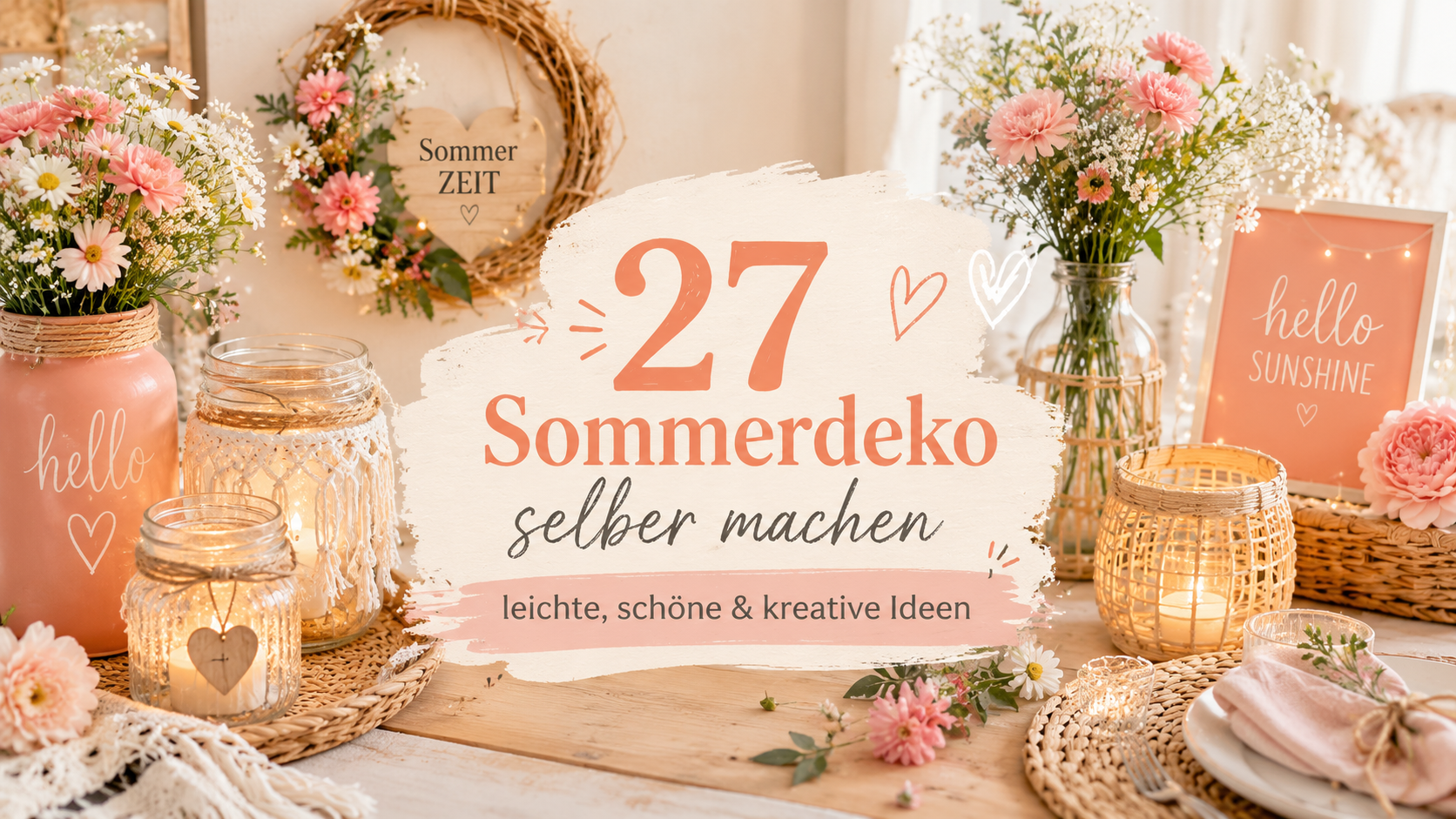 Sommerdeko selber machen: 27 einfache DIY-Ideen für dein Zuhause