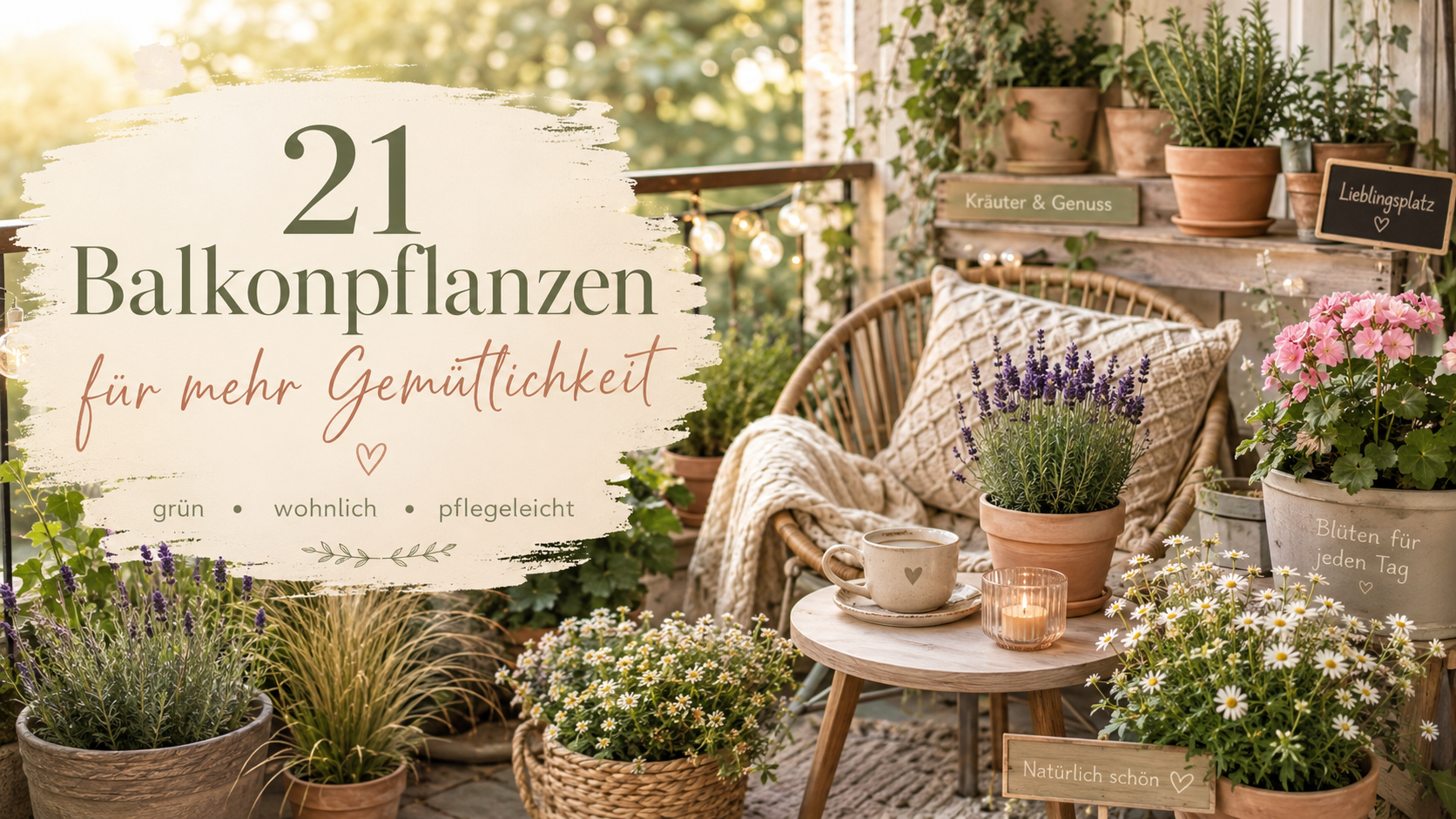 Balkonpflanzen für mehr Gemütlichkeit: 21 schöne Ideen