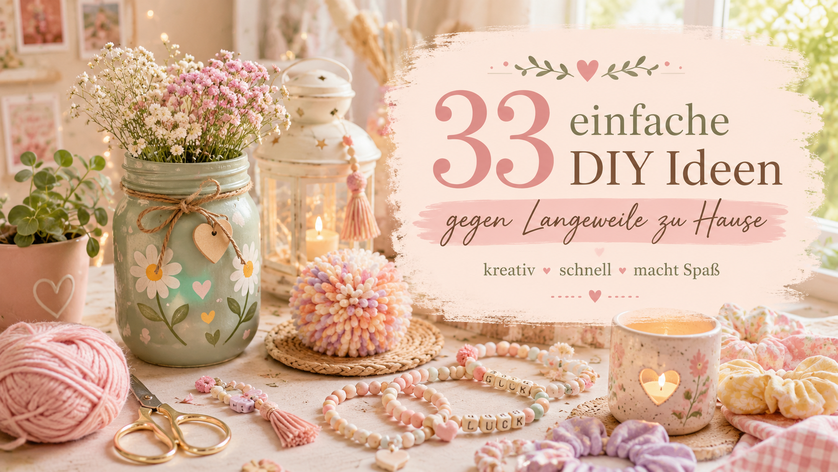 33 einfache DIY Ideen gegen Langeweile zu Hause