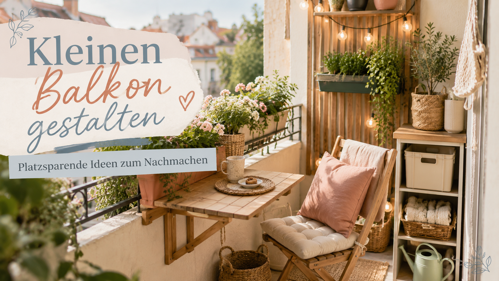 Kleinen Balkon gestalten: platzsparende Ideen zum Nachmachen