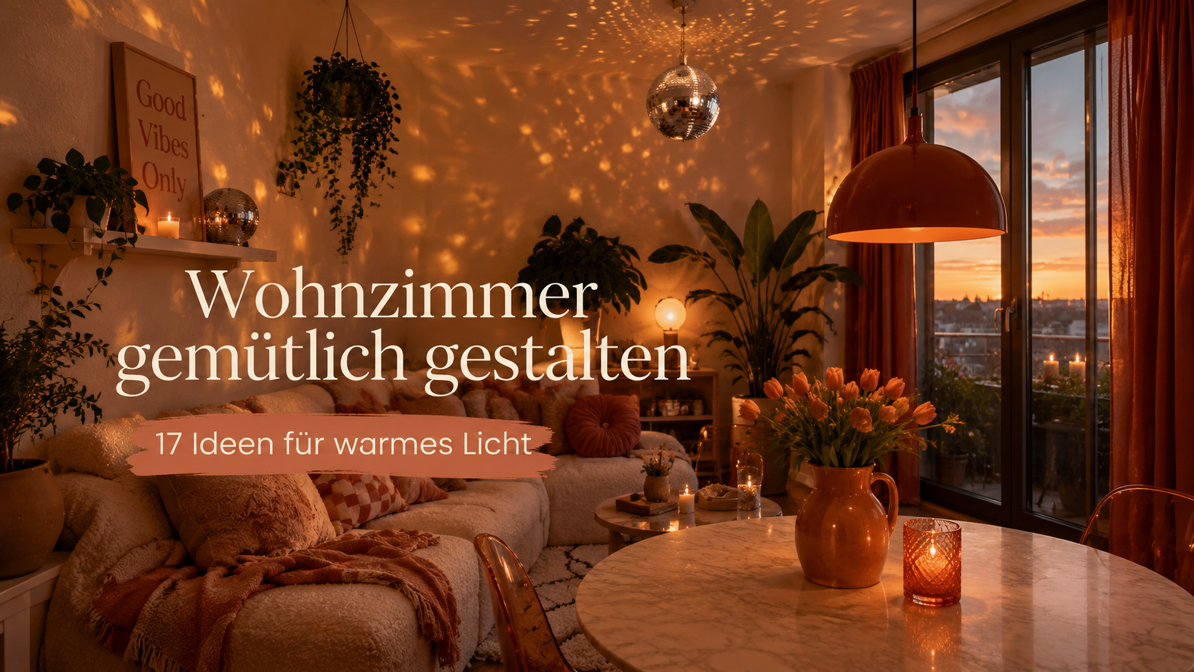 Wohnzimmer gemütlich gestalten: 17 Ideen für warmes Licht und Atmosphäre