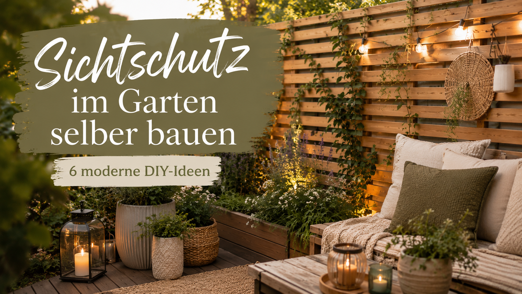 Sichtschutz im Garten selber bauen: 6 moderne DIY-Ideen für mehr Privatsphäre