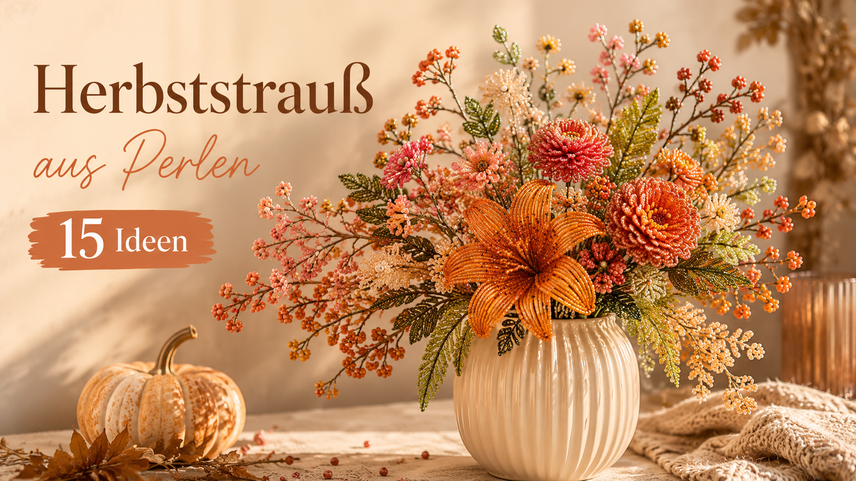 Herbststrauß aus Perlen: 15 Ideen zum Selbermachen