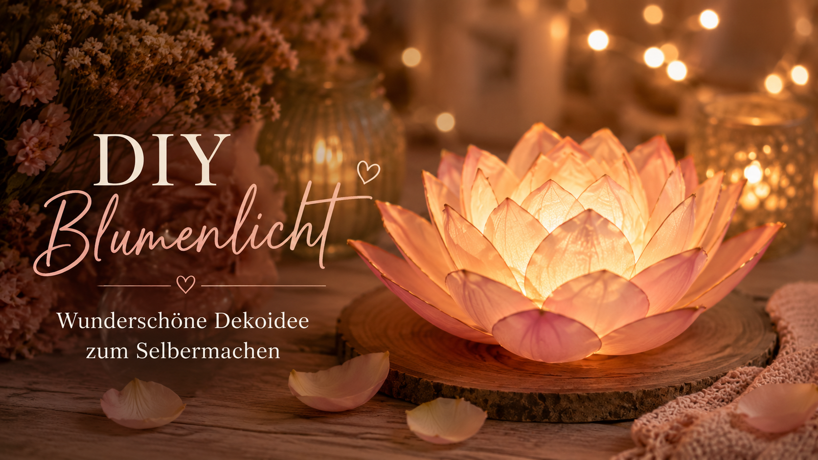 DIY Blumenlicht: wunderschöne Dekoidee zum Selbermachen