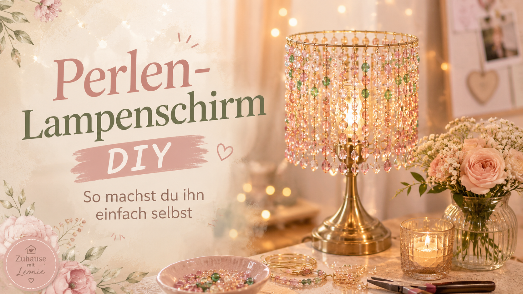 Perlen Lampenschirm DIY: so machst du ihn einfach selbst
