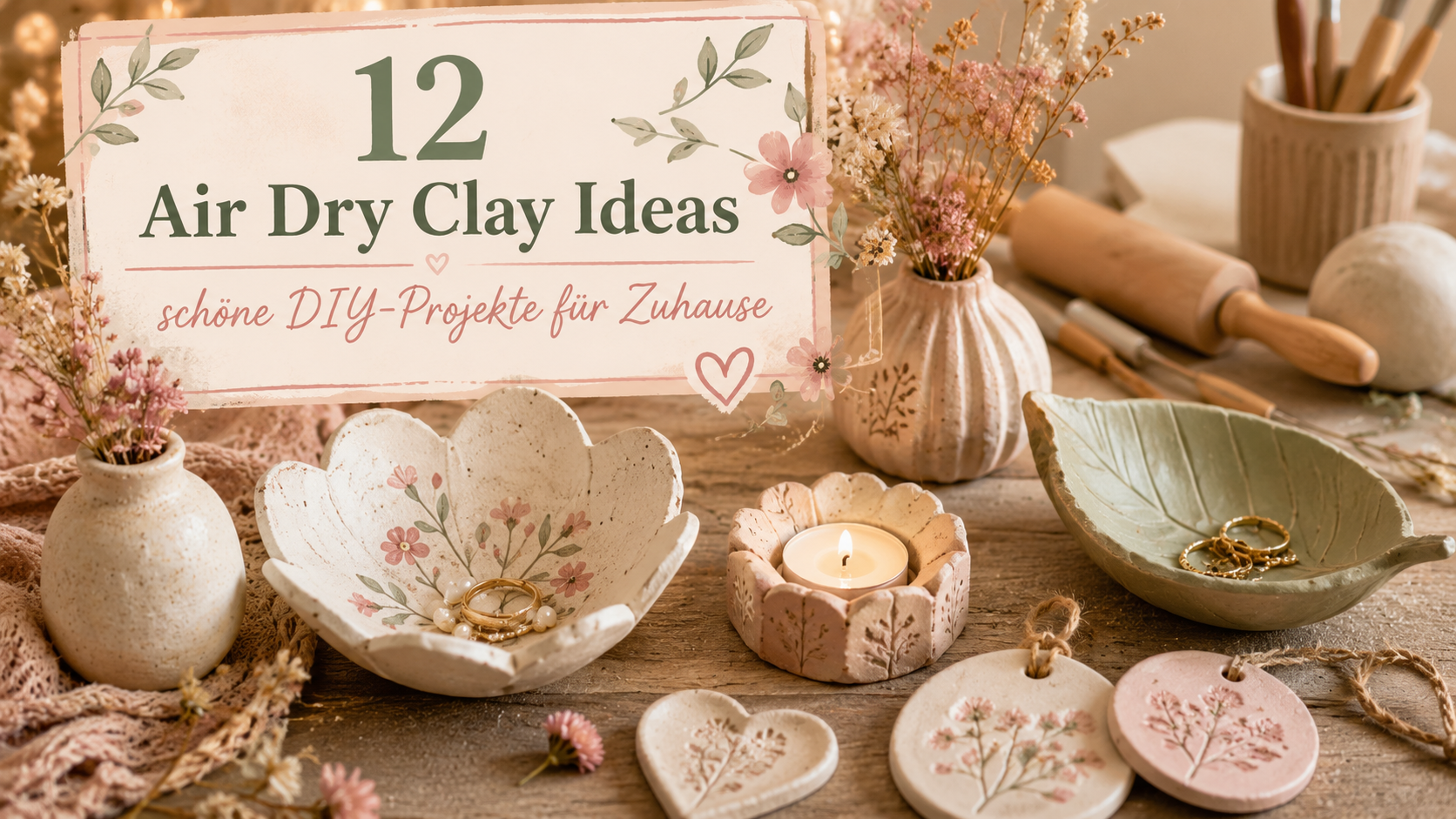 12 Air Dry Clay Ideas: schöne DIY-Projekte für Zuhause