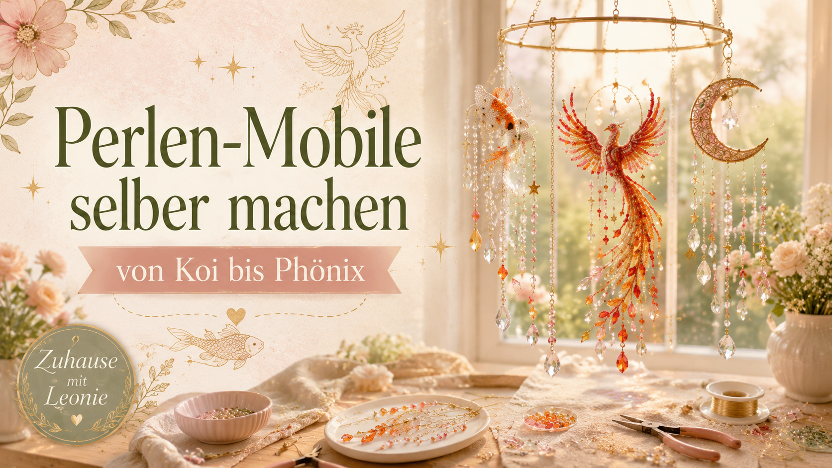 Perlen-Mobile selber machen: 6 funkelnde Ideen von Kolibri bis Phönix