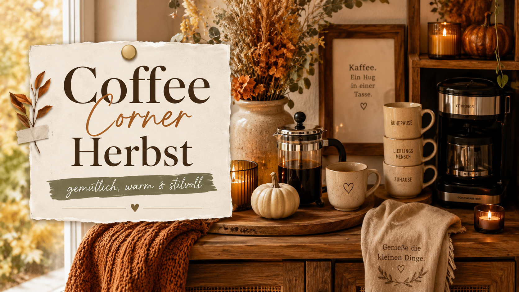 Coffee Corner Herbst: 7 einfache Schritte für deine gemütliche Kaffee-Ecke