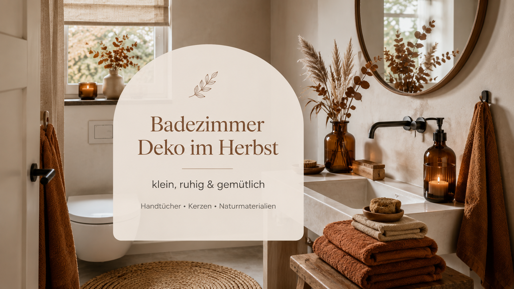 Badezimmer Deko Herbst: So wird dein Bad klein, ruhig & gemütlich