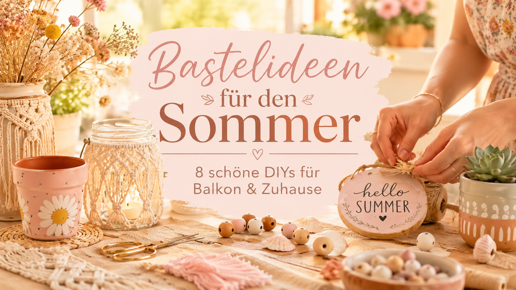 Bastelideen für den Sommer: 8 schöne DIYs für Balkon & Zuhause