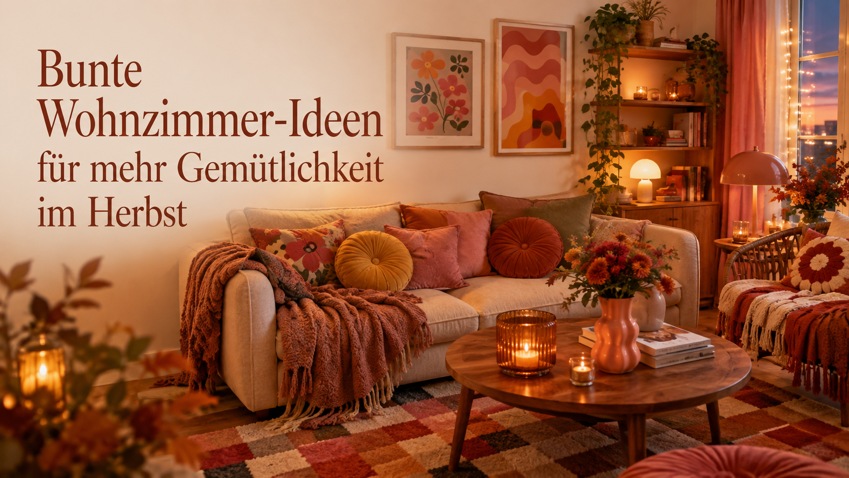Bunte Wohnzimmer Ideen: 15 gemütliche Herbstlooks
