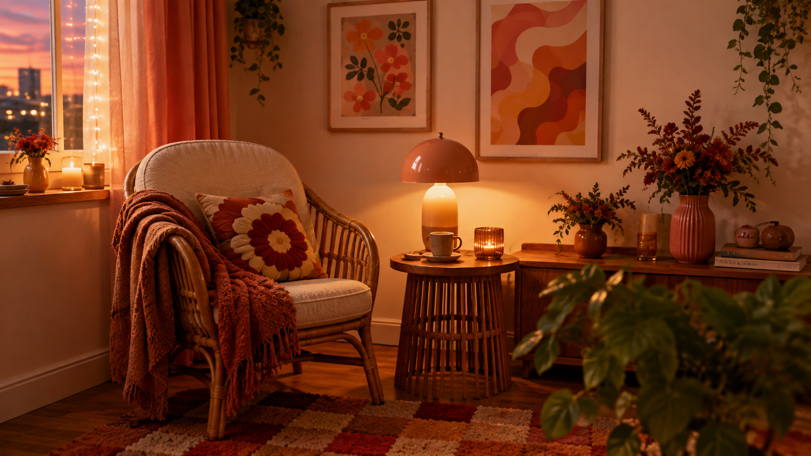 Bunte Wohnzimmer Ideen für einen gemütlichen Herbst