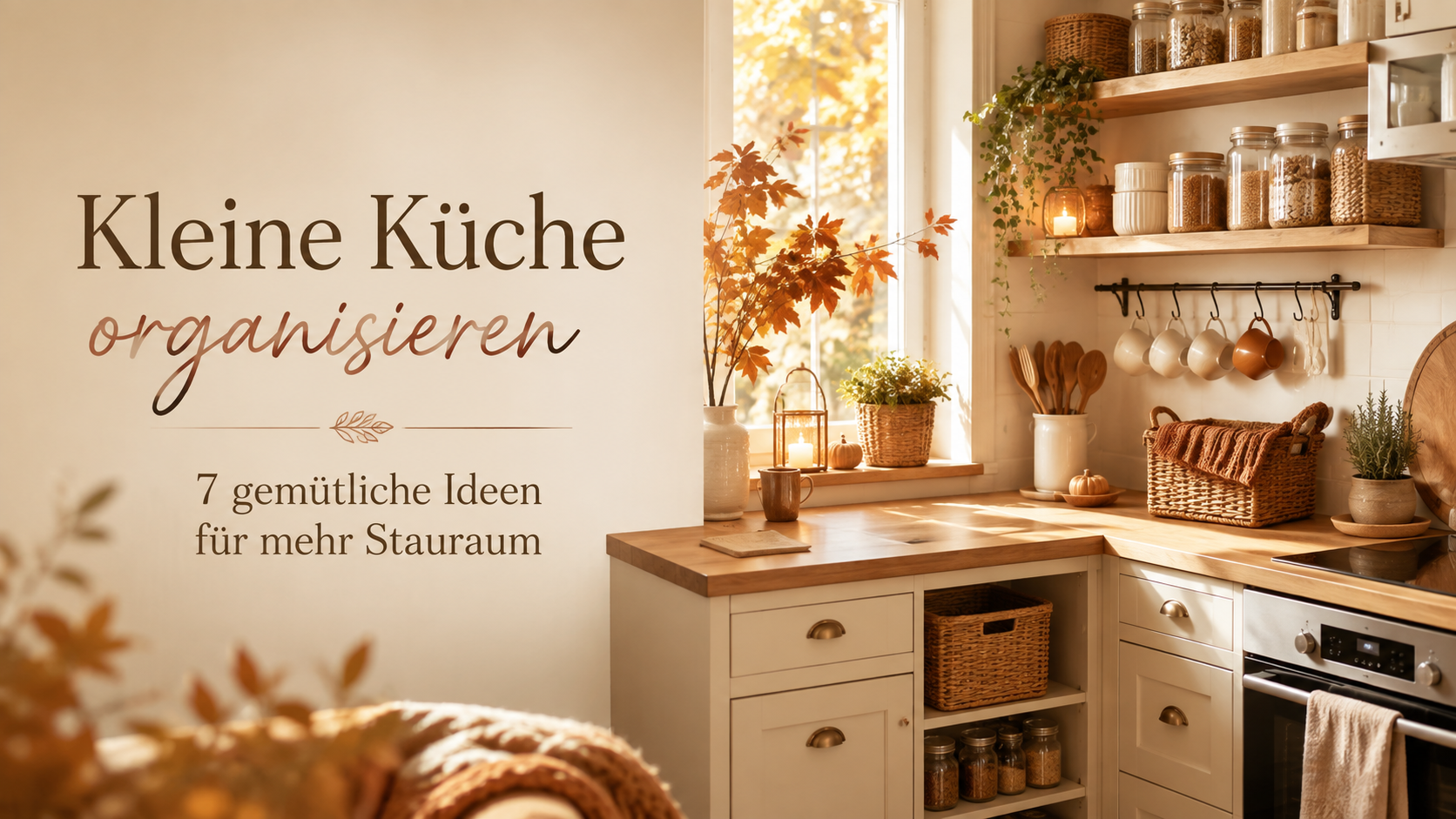 Kleine Küche Herbst: So gestaltest du sie gemütlich mit Licht, Holz & warmen Akzenten