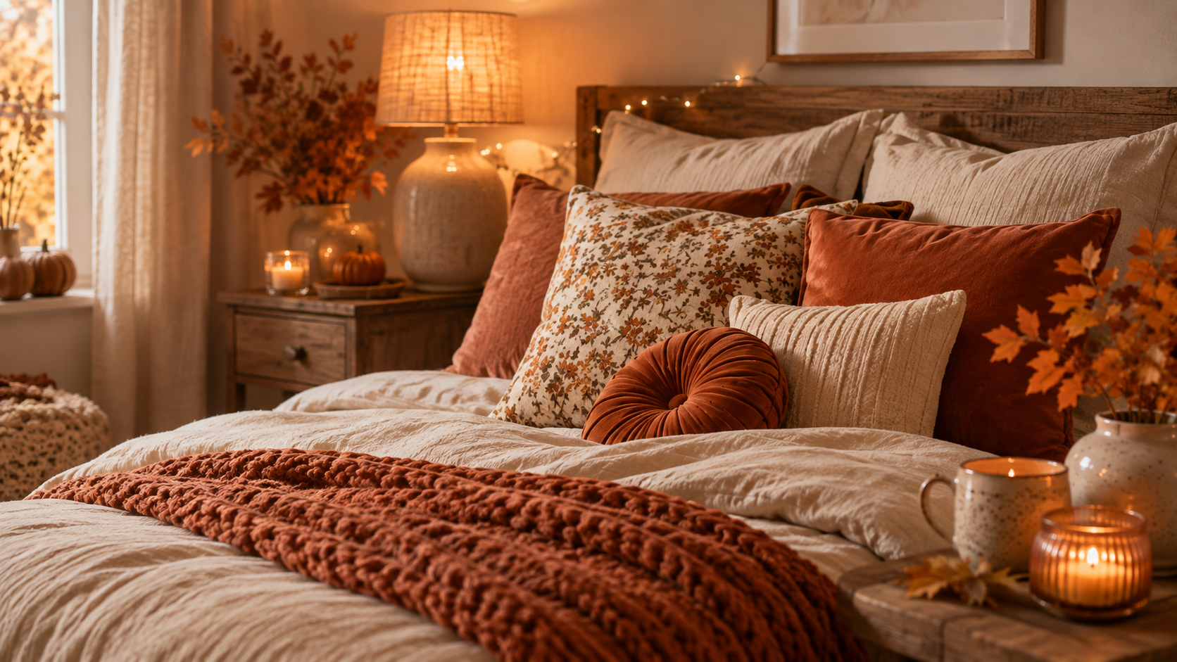 Schlafzimmer Umgestaltung mit neun gemütlichen Ideen für den Herbst