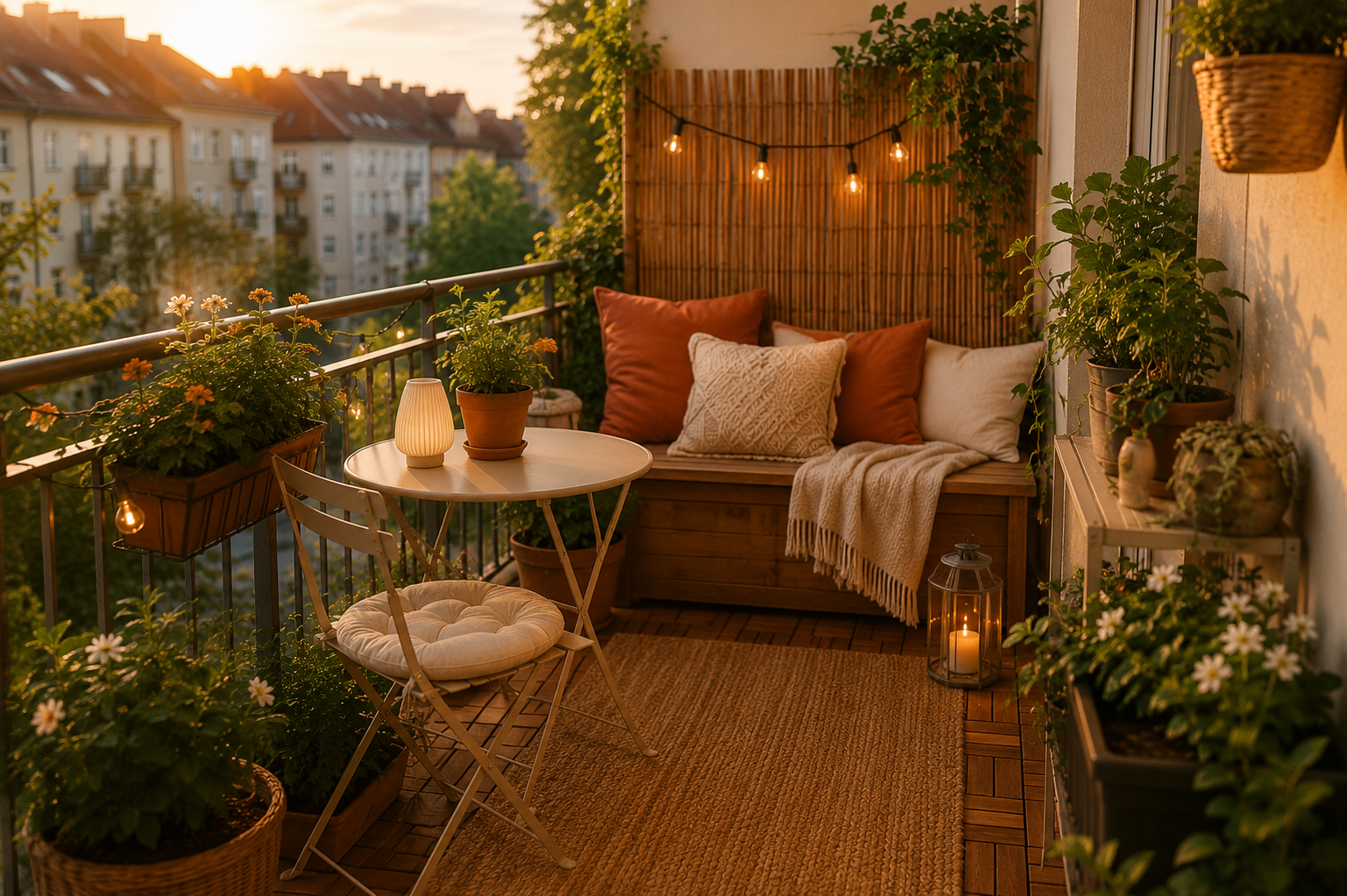 Balkon Makeover: 9 Ideen für einen gemütlichen kleinen Balkon