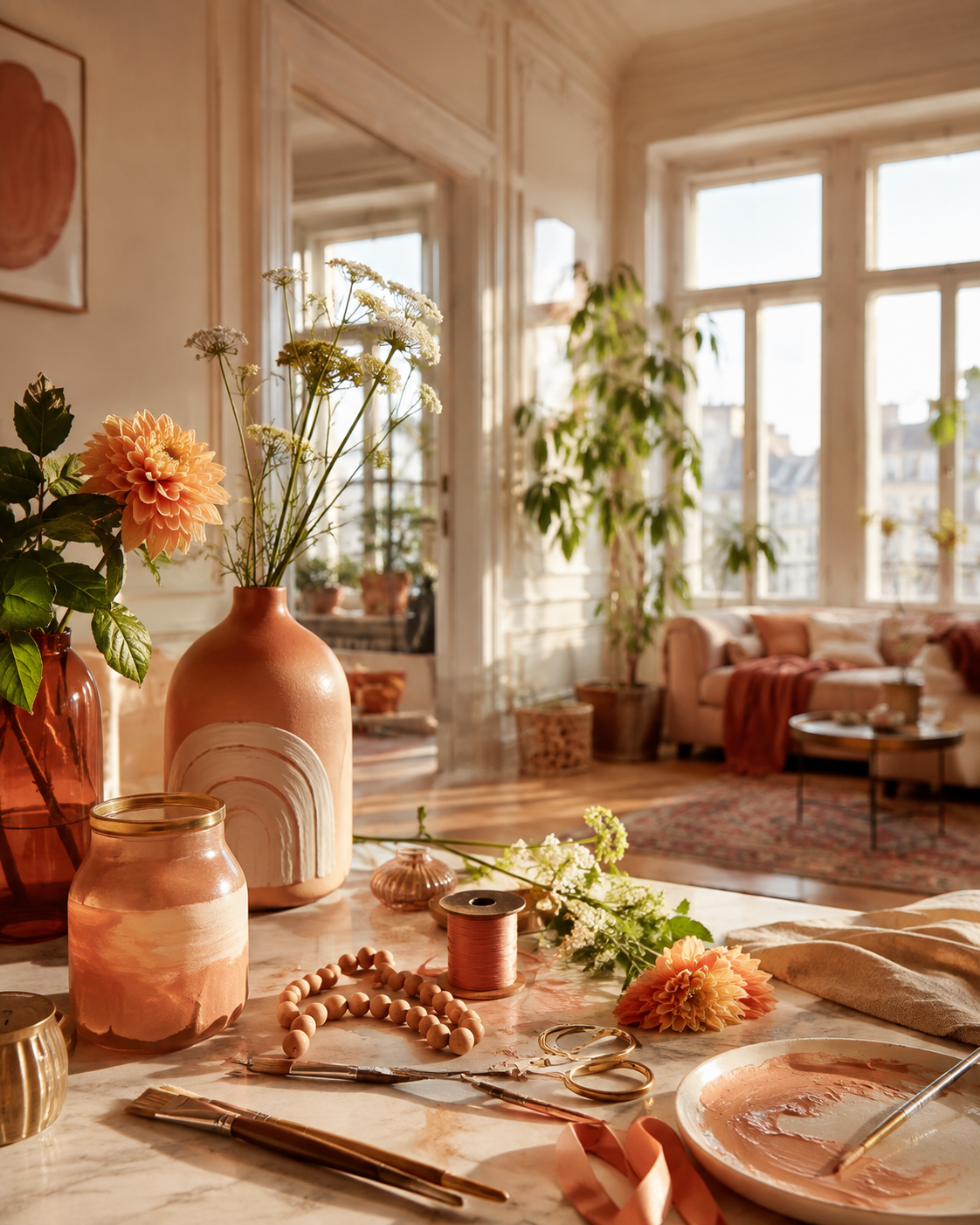 DIY Dekoration in warmer Wohnung