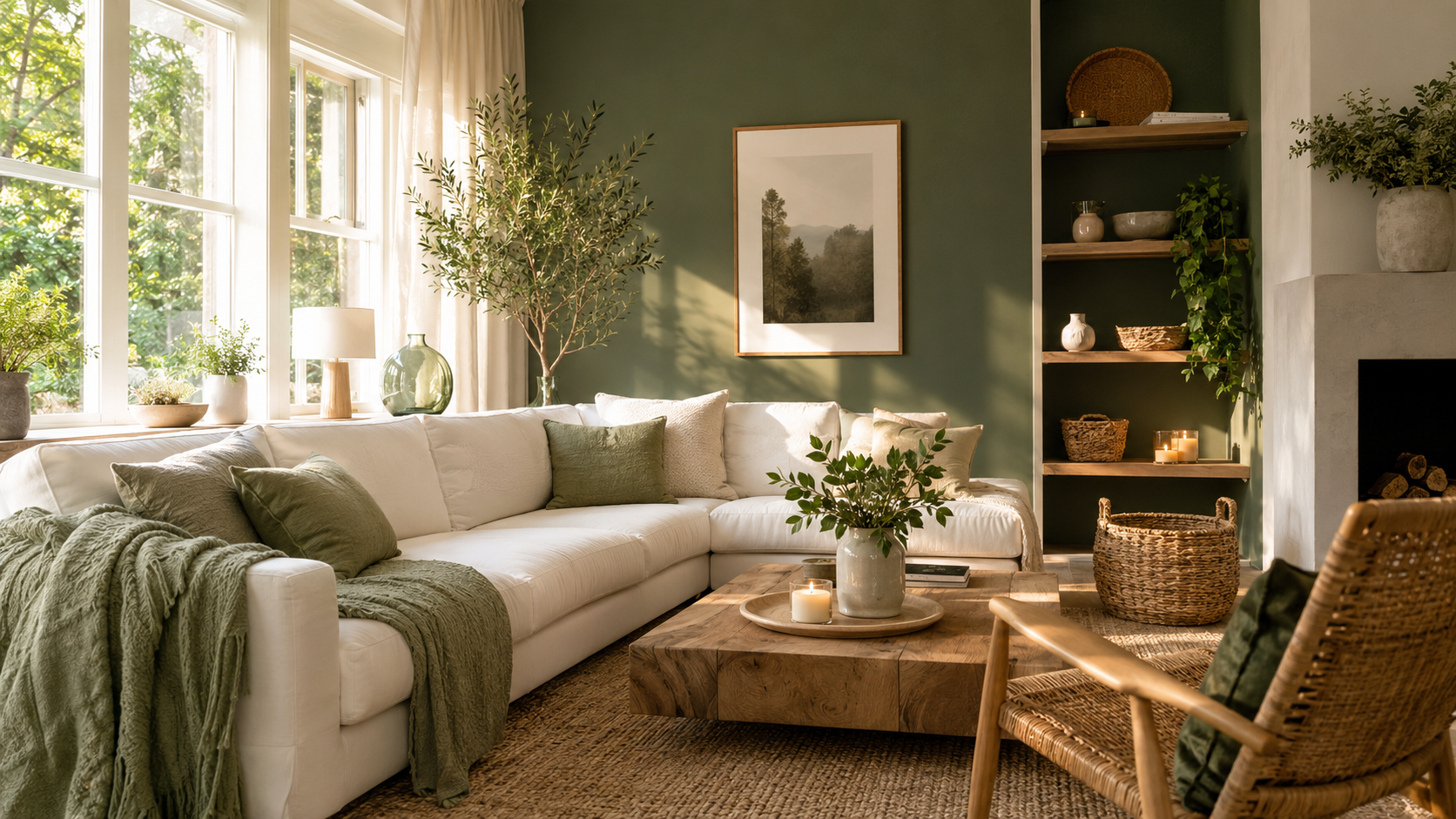 Gemütlicher Balkon mit Pflanzen und Licht