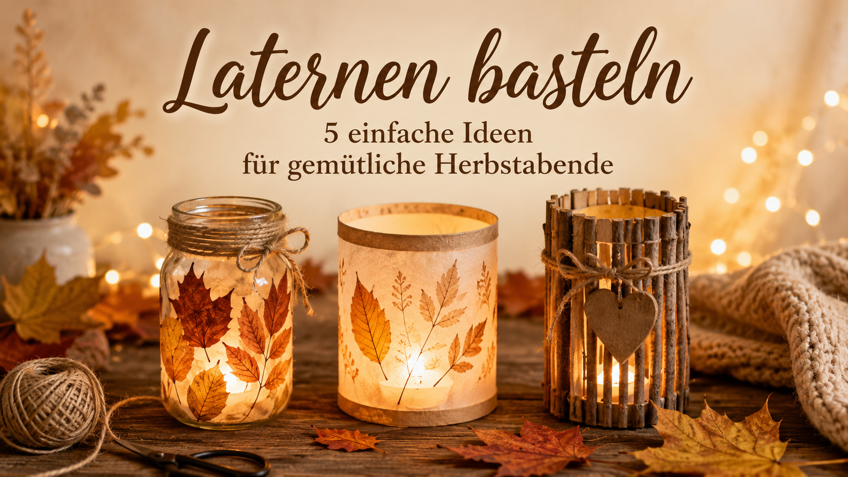 Laternen basteln: 5 einfache Ideen für gemütliche Herbstabende