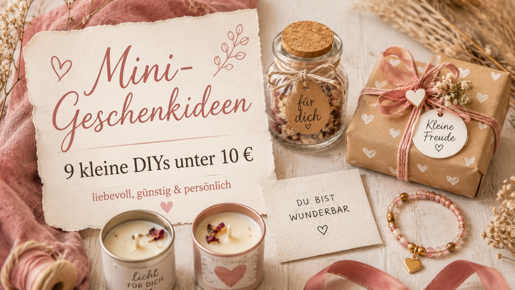 Mini-Geschenkideen: 9 kleine DIYs unter 10 €